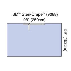 3M Steri-Drape Surgical Drape Adhesive Towel Drape 98 W X 59 L Inch Sterile (559271_CS)