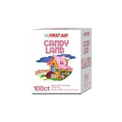 American White Cross Stat Strip Adhesive Strip 3/4 X 3 Inch Plastic Rectangle Kid Design (Candy Land) Sterile (980584_CS)