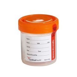 Cardinal Health Specimen Container 90 mL (3 oz.) Screw Cap Patient Information Sterile (1221718_CS)