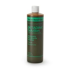 Betadine Skin Prep Solution 16 oz. Bottle 10% Strength Povidone-Iodine NonSterile (1257421_EA)