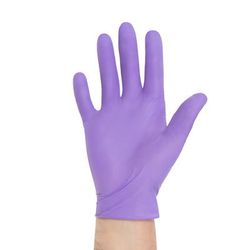 Purple Nitrile Exam Glove Small Sterile Pair Nitrile Standard Cuff Length Textured Fingertips Purple Not Rated (407602_CS)
