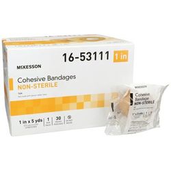 McKesson Cohesive Bandage 1 Inch X 5 Yard Self-Adherent Closure Tan NonSterile Standard Compression (520550_CS)