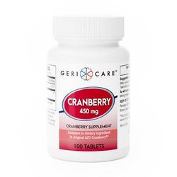 Geri-Care Dietary Supplement Cranberry Extract 450 mg Strength Tablet 100 per Bottle (852550_CS)