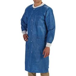 LabMates Lab Coat Blue Medium Knee Length SMS Disposable (1149937_BG)