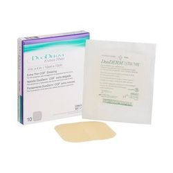 DuoDERM Extra Thin CGF Thin Hydrocolloid Dressing Film Backing 4 X 4 Inch Square Hydrocolloid / Film (187664_BX)