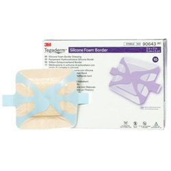 3M Tegaderm Foam Dressing 2 X 2 Inch With Border Film Backing Silicone Adhesive Square Sterile (1079670_BX)