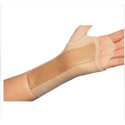 ProCare Wrist Brace Low Profile / Contoured / Wraparound Aluminum / Cotton / Elastic Left Hand Beige Medium (381016_EA)