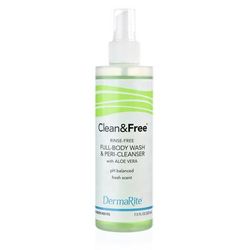 Clean & Free Rinse-Free Shampoo and Body Wash 7.5 oz. Pump Bottle Scented (630347_CS)