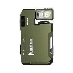 Mini Rotating Head Flashlight With Magnetic Tail 400 Lumens Waterproof EDC Pocket Torch green