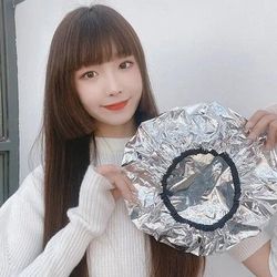 Portable Hair Salon Self Heating Cap, Tin Foil Steam Hair Mask For Deep Conditioning & Oil Baking Treatment black