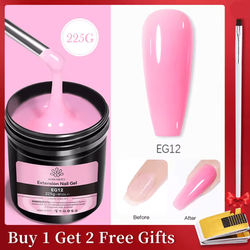 BORN PRETTY 10 In 1 Glue Gel Nail Polish With Rubber Base And Super Bright Top Coat extensiongel Eg12