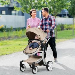 Convertible Baby Stroller With Diaper Bag 2 In 1 Bassinet & Pushchair, Aluminum Frame & Quick Fold Convertible Baby Stroller With Diaper Bag 2 In 1 Bassinet & Pushchair, Aluminum Frame & Quick Fold