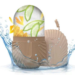 Ice Face Roller & Beauty Massage Mold, Silicone Ice Cube For Puffiness, Pores & Glowing Skin brown