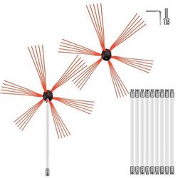 Chimney Sweep Kit With Nylon Flexible Rods & Brush Heads, Rotary Chimney Brush Cleaning Kit For Fireplace, Flue Chimney Sweep Kit With Nylon Flexible Rods & Brush Heads, Rotary Chimney Brush Cleaning Kit For Fireplace, Flue