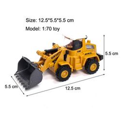 Alloy Tractor & Excavator Toy Set For Boys, Diecast Engineering Vehicle, Bulldozer, Mini Crane Truck bulldozer