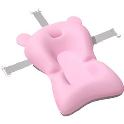 Baby Bath Support Pad,Adjustable Floating Seat For Newborns,Infant Safety Bath Net With Non Slip Design,Spine Support pink