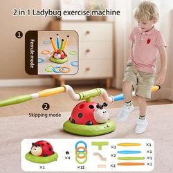 Ladybug Sport Entertainment Game Toy Multifunction Rope Skipping Machine, Jump Rocket Launcher Outdoor Play For Kids Ladybug Sport Entertainment Game Toy Multifunction Rope Skipping Machine, Jump Rocket Launcher Outdoor Play For Kids
