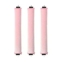 Heatless Hair Curlers Curling Rod, No Heat Hair Rollers For Lazy Curls With Hook, Soft Flexi Rods For Styling pink 3pcs
