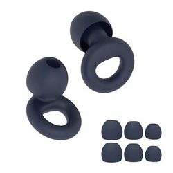 Quiet Reusable Ear Plugs With Multi Size Tips For Sleep, Work & Travel blue