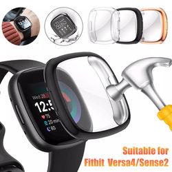 Watch Case TPU Screen Cover Protector For Fitbit Versa Sense Smartwatch, Ultra Thin Shockproof Full Protective Shell Watch Case TPU Screen Cover Protector For Fitbit Versa Sense Smartwatch, Ultra Thin Shockproof Full Protective Shell