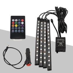 USB Powered Car Ambient Foot Light, Wireless Auto RGB LED Interior Lighting With Music Sync 48 leds Cig