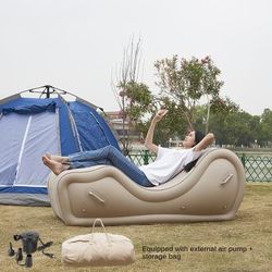 Instant Relaxation On The Go! Fully Automatic Inflatable Sofa Chair For Camping, Travel & Outdoor Lounging. set1