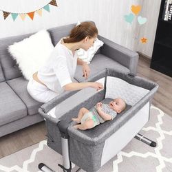 Travel Portable Baby Bed Side Sleeper, Bassinet Crib With Carrying Bag For Newborns Travel Portable Baby Bed Side Sleeper, Bassinet Crib With Carrying Bag For Newborns