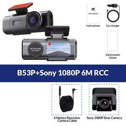 4K UHD Dash Cam With Night Vision WiFi GPS And 24 Hour Parking Mode 32gb b53p 6m Rc
