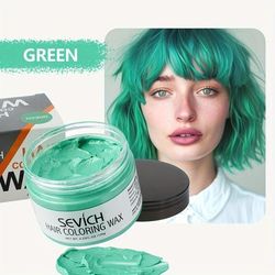 Temporary Hair Color Wax, Easy To Wash DIY Hair Dye For Beards, Eyebrows & Styling (Dyed Mud) green