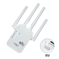 300Mbps 2.4G WiFi Repeater, Long Range Wireless Extender Booster Router white