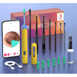 HD Ear Cleaner With Camera USB C Otoscope Wax Removal Kit For Adults And Kids 1 yellow