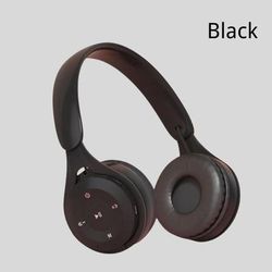Wireless Bluetooth Headphone, Stereo Headband Gaming Headset With Mic, Cute Gift For Gamer Girl Mobile Tablet black
