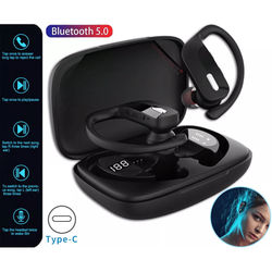Bluetooth Headset TWS Wireless Earphones With Ear Hook, Stereo Earbuds Headphones, Sweatproof And Long Battery Life Bluetooth Headset TWS Wireless Earphones With Ear Hook, Stereo Earbuds Headphones, Sweatproof And Long Battery Life