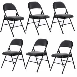 Home Dinner Fabric Padded Seat Metal Frame Folding Chairs, Portable, Space Saving, Comfortable Dining Seating Home Dinner Fabric Padded Seat Metal Frame Folding Chairs, Portable, Space Saving, Comfortable Dining Seating