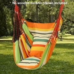 Handwoven Hanging Hammock Chair For Indoor & Outdoor Relaxation tangerine