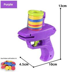 SkyShot Foam Disc Launcher Safe Outdoor Flying Disc Toy For Kids purple