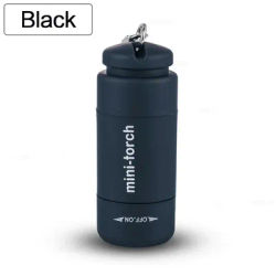 USB Rechargeable LED Keychain Flashlight, Waterproof, Strong Light, Pocket Sized Mini Torch For Outdoor Hiking & Camping black 1
