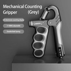 Adjustable Grip Strengthener For Fitness, Recovery, And Hand Muscle Building mechanical Gray