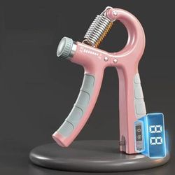 Adjustable Hand Grip Strengthener (5 60kg) Wrist & Forearm Trainer For Muscle Building & Strength Training pink