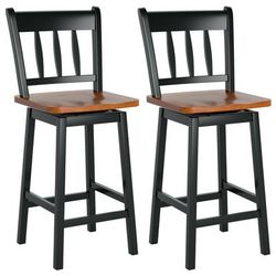 Set Of Swivel Bar Stools With 360 Swiveling For Counter And Pub Height Seating Set Of Swivel Bar Stools With 360 Swiveling For Counter And Pub Height Seating