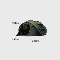 No Need to Set Up Fast Opening Camping Tent, Fully Automatic 3 4 Person Outdoor Throwing Tent 5 8 People