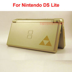 Replacement Housing For Nintendo DS Lite Glass Lens Shell Gold Zelda Triforce Edition Full Button Set, Screws, GBA Replacement Housing For Nintendo DS Lite Glass Lens Shell Gold Zelda Triforce Edition Full Button Set, Screws, GBA