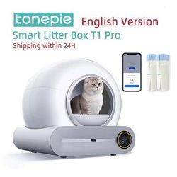 Automatic Smart Cat Litter Box Self Cleaning Fully Enclosed Pet Toilet Litter Tray With Ionic Deodorizer & App Control Automatic Smart Cat Litter Box Self Cleaning Fully Enclosed Pet Toilet Litter Tray With Ionic Deodorizer & App Control