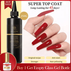 BORN PRETTY 10 In 1 Glue Gel Nail Polish With Rubber Base And Super Bright Top Coat base Gel