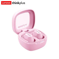 Lenovo TWS Bluetooth Earphones, Mini Wireless In Ear Headphones, Music Game Noise Cancelling Earbuds pink