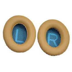 High Protein Leather Replacement Ear Pads For Bose SoundTrue SoundLink Headphones, Soft & Comfortable Cushions gold Blue Mat Lr