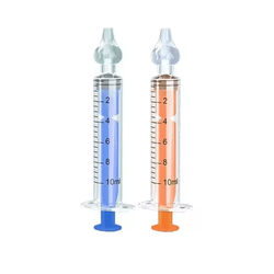 Silicone Baby Nasal Aspirator Reusable Infant Nose Cleaner Syringe And Nasal Irrigator 2 Pcs Mixed Color D