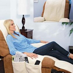 Premium Fleece Recliner Cover With Pockets One Piece Slipcover Premium Fleece Recliner Cover With Pockets One Piece Slipcover