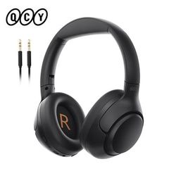 Bluetooth Hi Res Audio Over Ear Headset, QCY H3 ANC Wireless Headphones, Hybrid Noise Cancelling Earphones black