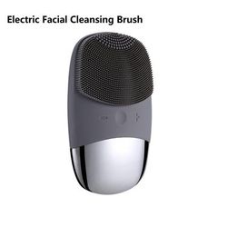 Brush Sonic Electric Facial Cleanser, Electric Face Cleansing Brush Skin Care Tools, Scrubber Massager For Radiant Skin gray